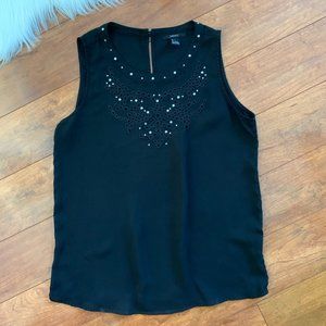 Forever 21 Black Sleeveless Studded Blouse-Size S
